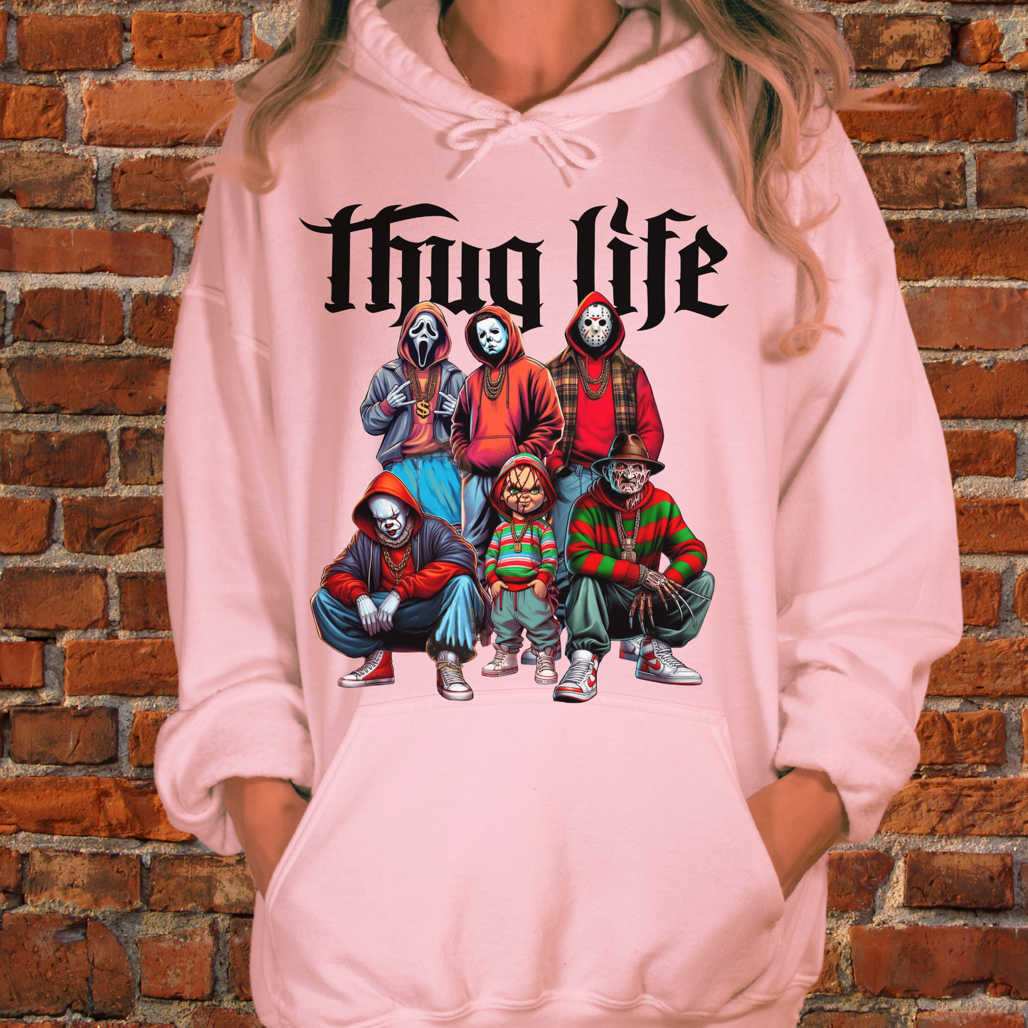 Thug Life Horror Fan Pullover Hoodie