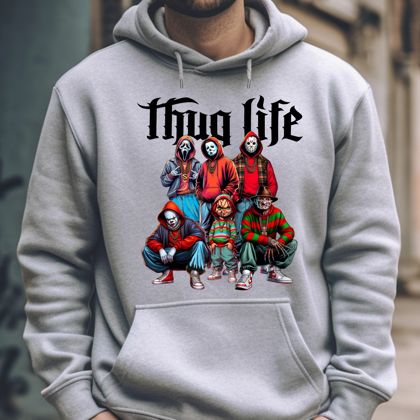 Thug Life Horror Fan Pullover Hoodie