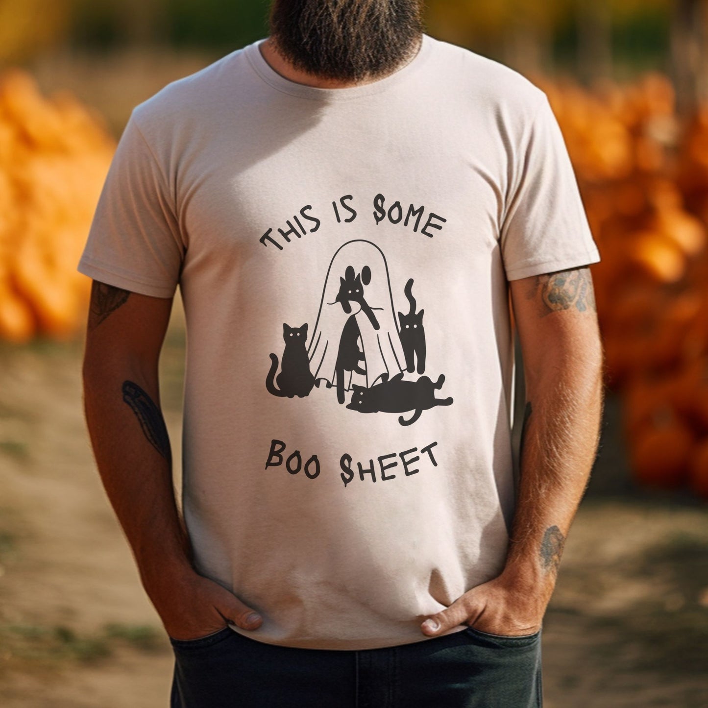 Cat Boo Sheet Unisex Short-Sleeve T-Shirt