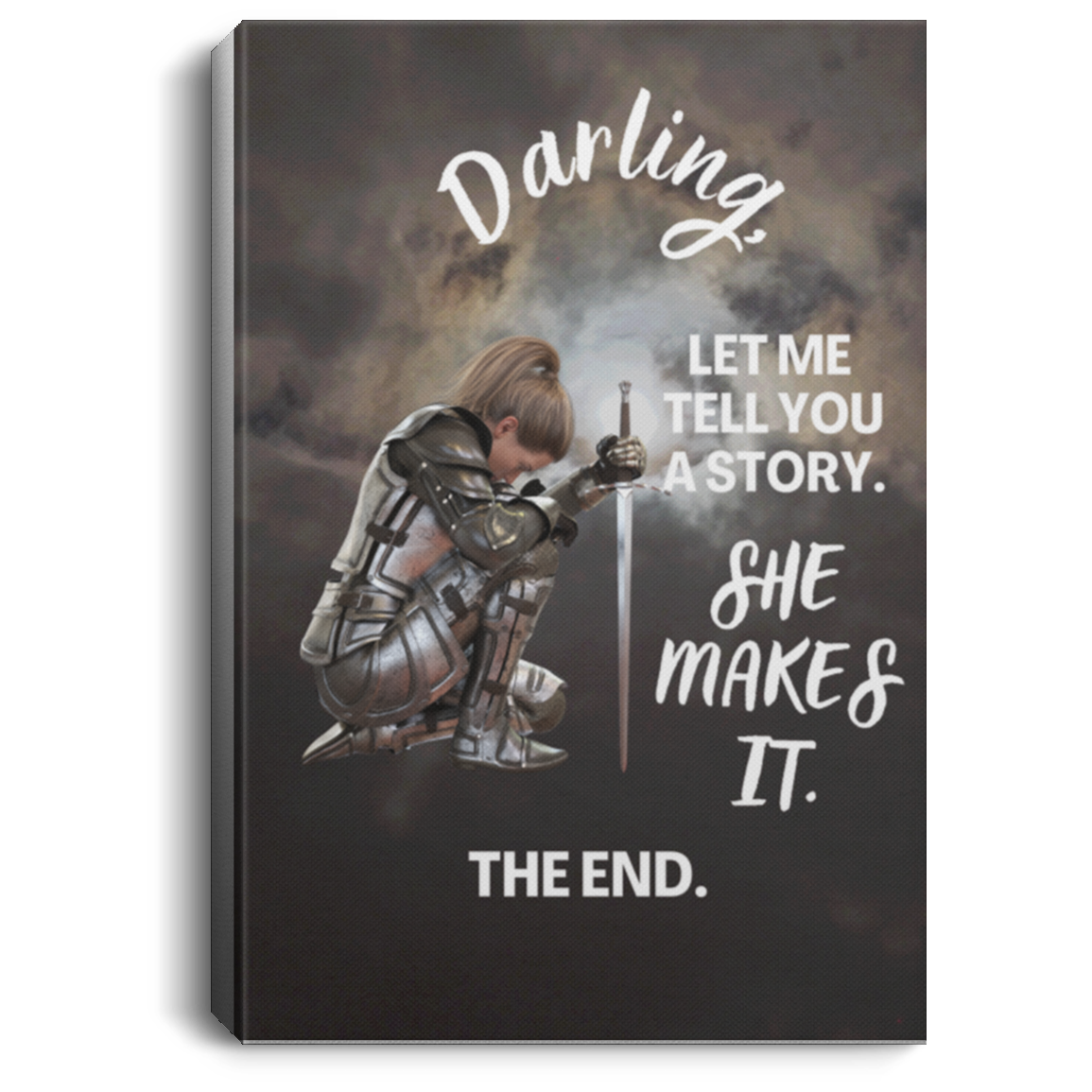 Darling "She Makes It" Portrait Canvas .75in Frame