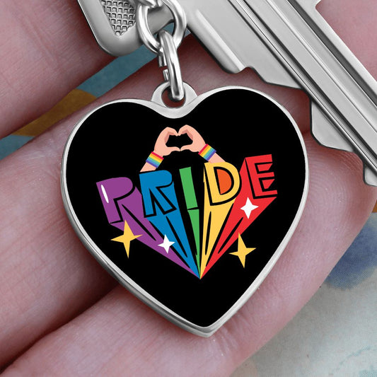 PRIDE / Heart Keychain