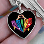 PRIDE / Heart Keychain