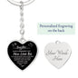 To My Daughter / Mom Loves You / Graphic Heart Keychain