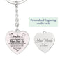 To My Daughter / Mom Loves You / Graphic Heart Keychain