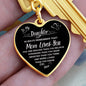 To My Daughter / Mom Loves You / Graphic Heart Keychain