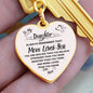 To My Daughter / Mom Loves You / Graphic Heart Keychain