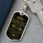 To My Son / Love Dad /Dog Tag Keychain
