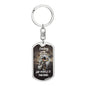 Darling "She Makes It" Dog Tag Keychain