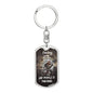 Darling "She Makes It" Dog Tag Keychain