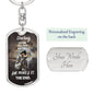 Darling "She Makes It" Dog Tag Keychain