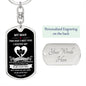 My Man / Dog Tag Keychain
