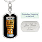 Men are like Beer / Dog Tag Keychain