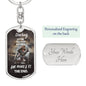 Darling "She Makes It" Dog Tag Keychain