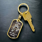 Darling "She Makes It" Dog Tag Keychain
