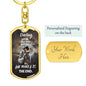 Darling "She Makes It" Dog Tag Keychain