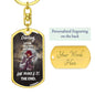 Darling "She Makes It" Dog Tag Keychain