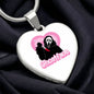 Ghostface / Scream / Graphic Heart Necklace