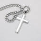 Daddy / My Hero / Personalized Cross Necklace with Military Ball Chain / Personalized Message Card