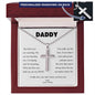 Daddy / My Hero / Personalized Cross with Military Ball Chain / Personalized Message Card