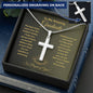 Graduation Gift for Her / Personalized Cross Necklace
