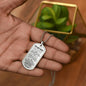 To My Son / Just Go Forth / Love, Mom / Military Dog Tag Necklace