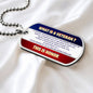 Veteran Dog Tag with Military Ball Chain
