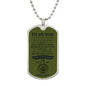 To My Son / Army- Just Go Forth / Love, Mom / Military Dog Tag Necklace