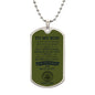 To My Son / Army- Just Go Forth / Love, Dad / Military Dog Tag Necklace