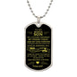 To My Bonus Son / Carry You in my Heart / Military Dog Tag Necklace