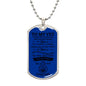 To My Vet / Navy / Military Ball Chain Dog Tag Necklace