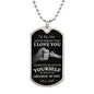 To My Son / I Love You / Love, Dad / Military Dog Tag Necklace