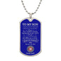 To My Son / Coast Guard - Just Go Forth / Love, Dad / Military Dog Tag Necklace