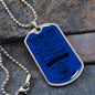 To My Vet / Navy / Military Ball Chain Dog Tag Necklace
