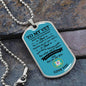 To My Vet / Coast Guard / Military Ball Chain Dog Tag Necklace