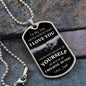 To My Son / Dog Tag Necklace