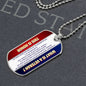Veteran Dog Tag with Military Ball Chain