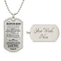 To My Bonus Son / Just Go Forth / Military Dog Tag Necklace