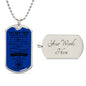 To My Vet / Navy / Military Ball Chain Dog Tag Necklace