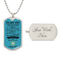 To My Vet / Coast Guard / Military Ball Chain Dog Tag Necklace