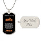 Biker's Prayer / Dog Tag Necklace