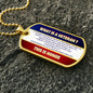 Veteran Dog Tag with Military Ball Chain