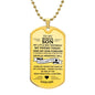 To My Bonus Son / Always Carry You in my Heart / Military Dog Tag Necklace