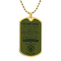 To My Son / Army- Just Go Forth / Love, Mom / Military Dog Tag Necklace