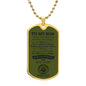 To My Son / Army- Just Go Forth / Love, Dad / Military Dog Tag Necklace