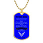 To My Son / Airforce - Aim for the Skies / Love, Mom / Military Dog Tag Necklace