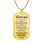 To My Bonus Son / Just Go Forth / Military Dog Tag Necklace