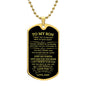 To My Son / Love, Dad / Military Dog Tag Necklace