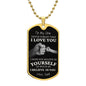 To My Son / I Love You / Love, Dad / Military Dog Tag Necklace