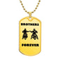 Biker Brothers Forever / Military Dog Tag Necklace