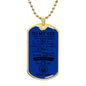 To My Vet / Navy / Military Ball Chain Dog Tag Necklace
